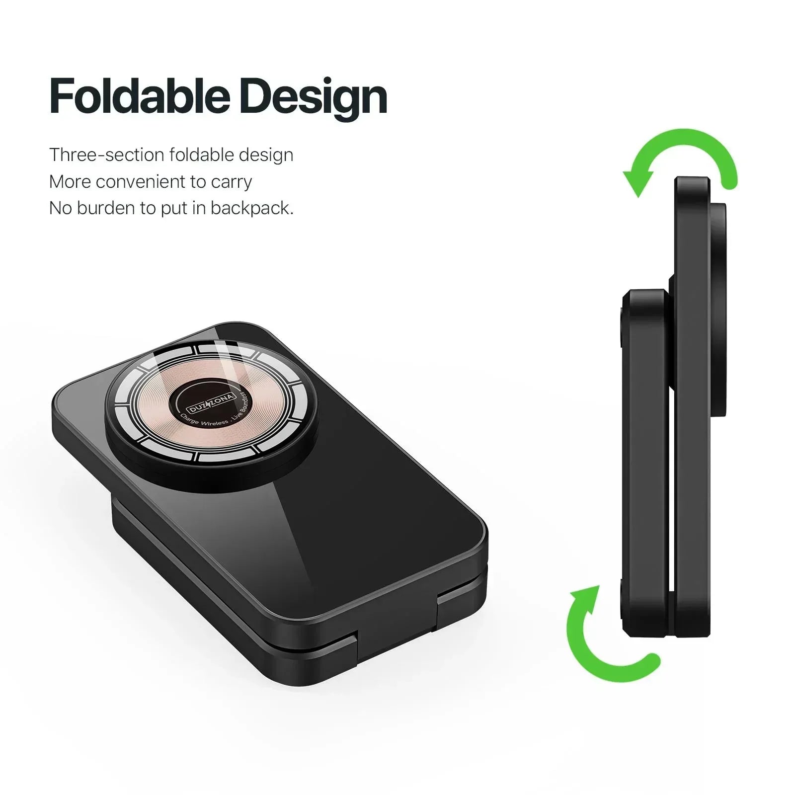 Duzzona 3 in 1 Foldable Wireless Charger Stand W17 - Three