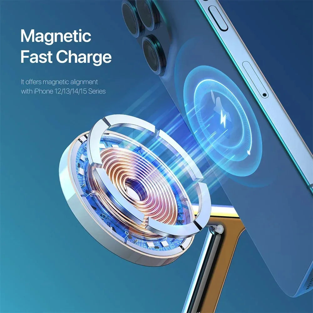 Duzzona 3 in 1 Magnetic Wireless Charger Stand W16 - Three