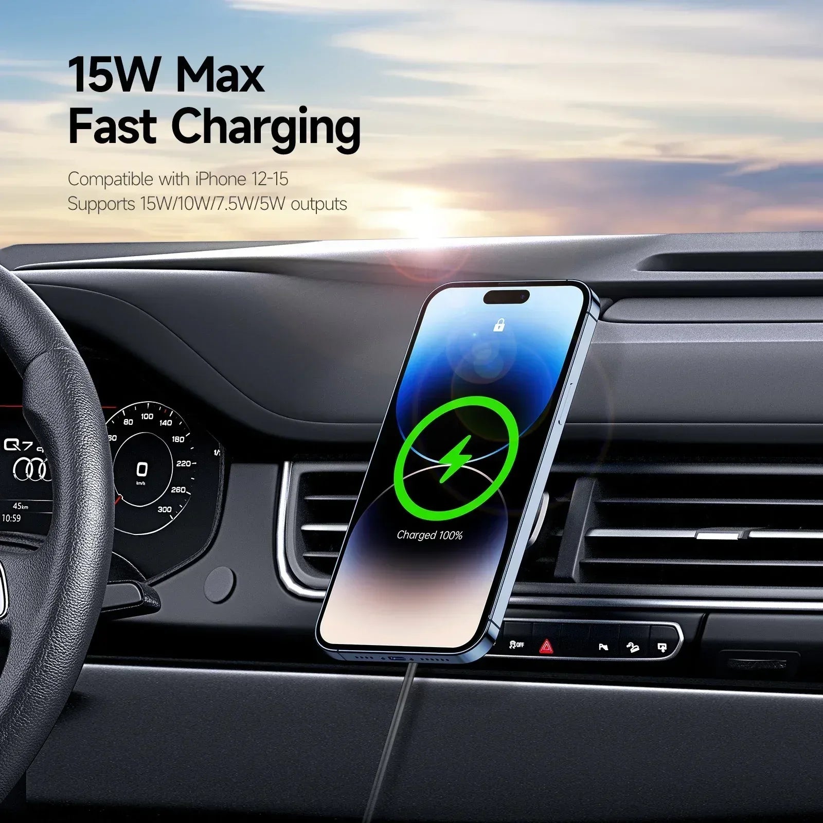 Duzzona Transparent Magnetic Wireless Car Charger V2 - Three