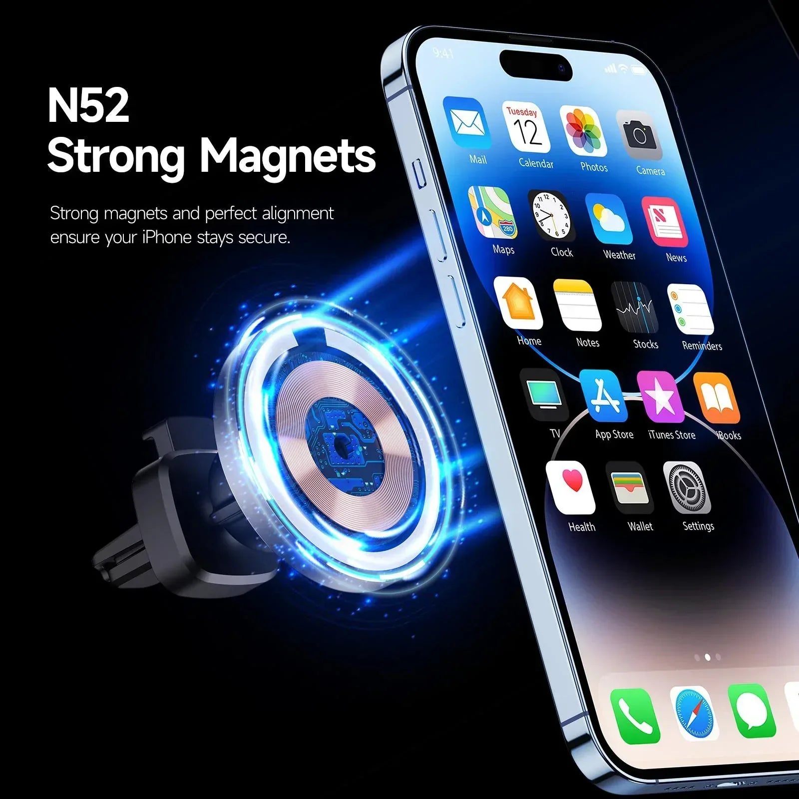 Duzzona Transparent Magnetic Wireless Car Charger V2 - Three