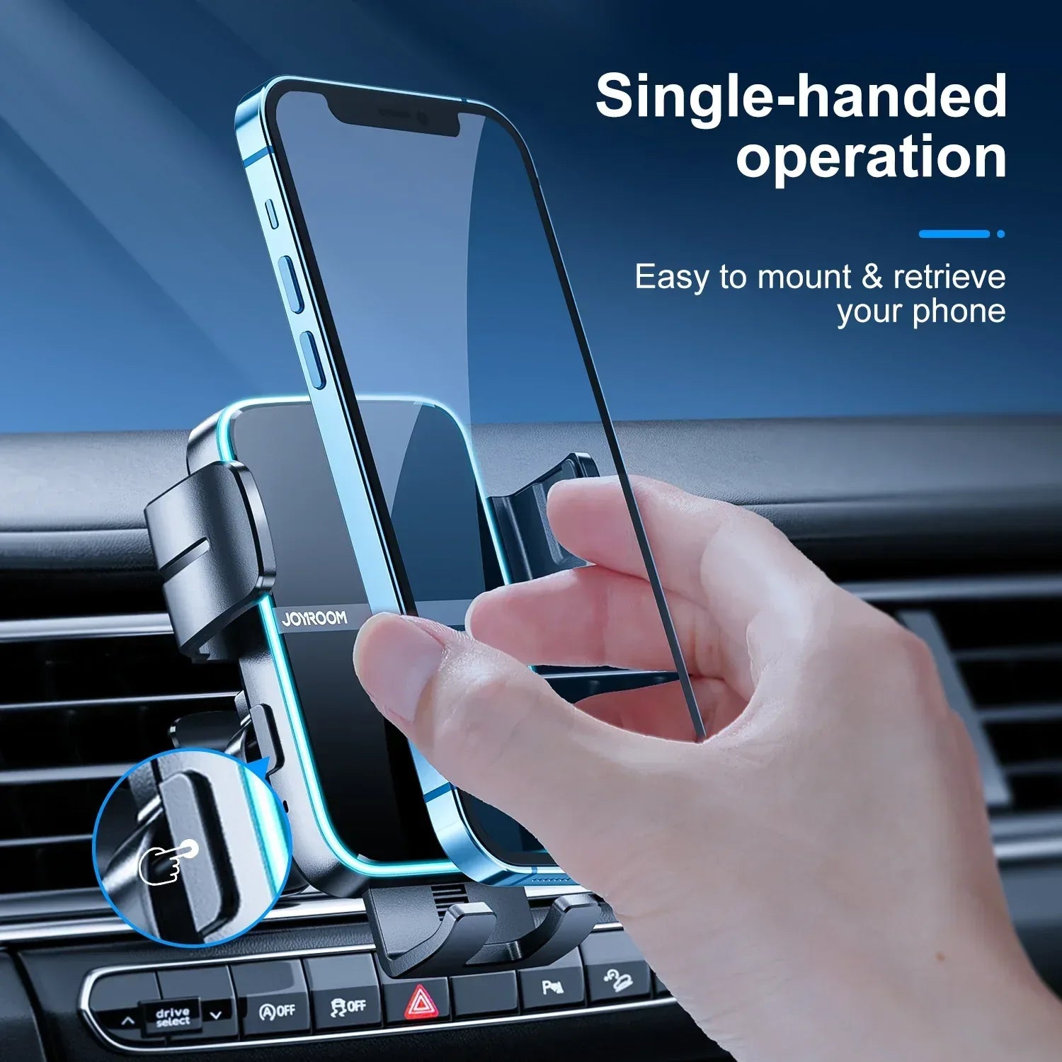 Joyroom Dual-Coil Wireless Car Charger Holder Air Vent JR-ZS246 - Three