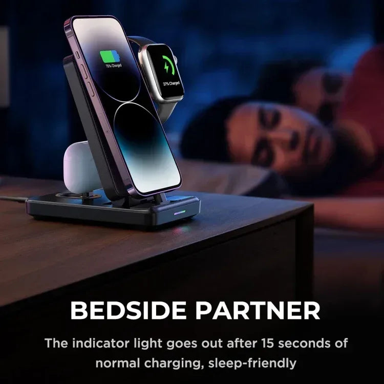 Joyroom 4 in 1 Lightning Wireless Charger Station JR-WQS02 - Three