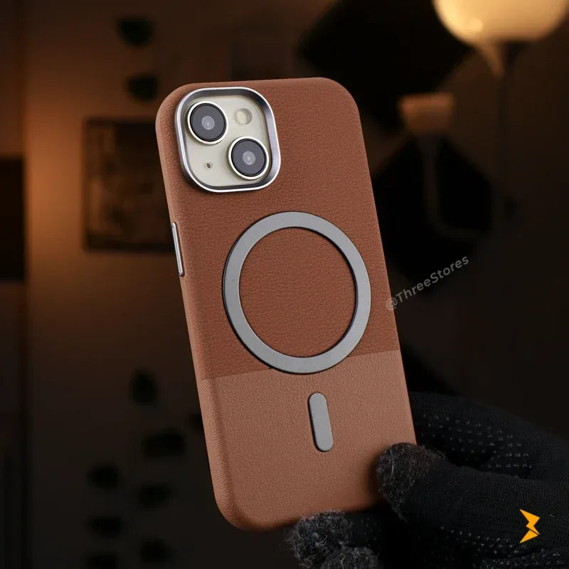 EWN Leather Magsafe Case iPhone 13/14/15 - Three