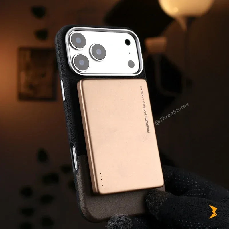 EWN Leather Magsafe Case iPhone 17 Pro Max - Three