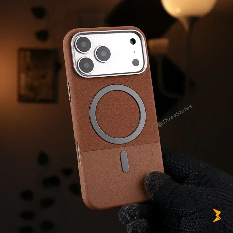EWN Leather Magsafe Case iPhone 17 Pro Max - Three