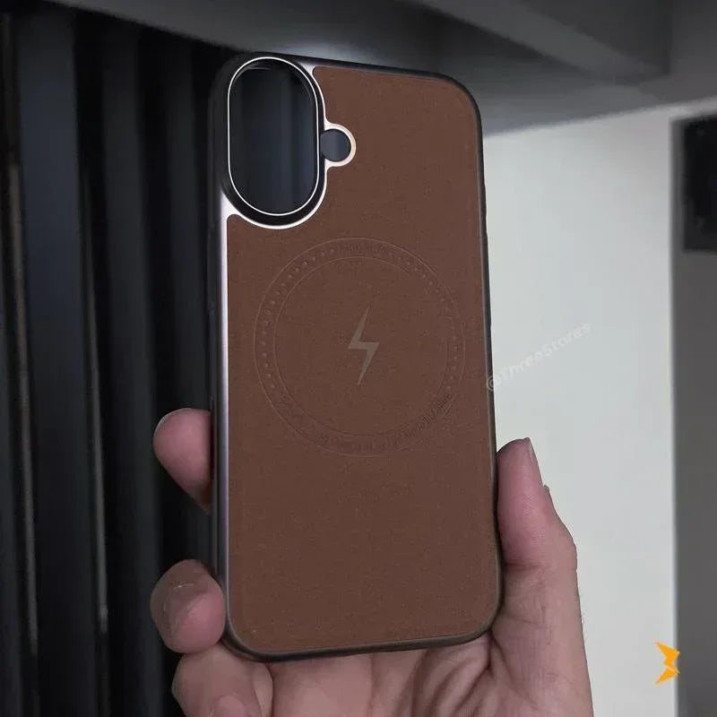 Electricity Magsafe Leather Case iPhone 16 - Three
