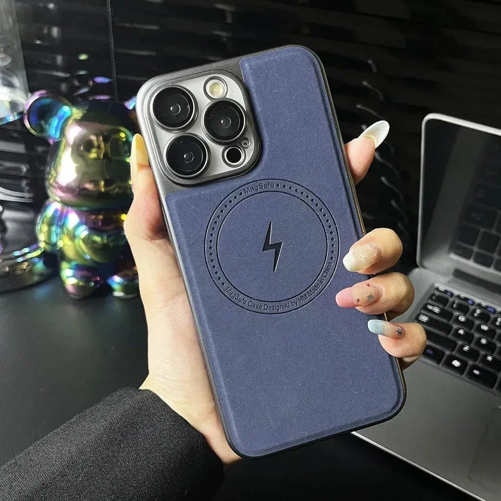 Electricity Magsafe Leather Case iPhone 11 Pro Max - Three