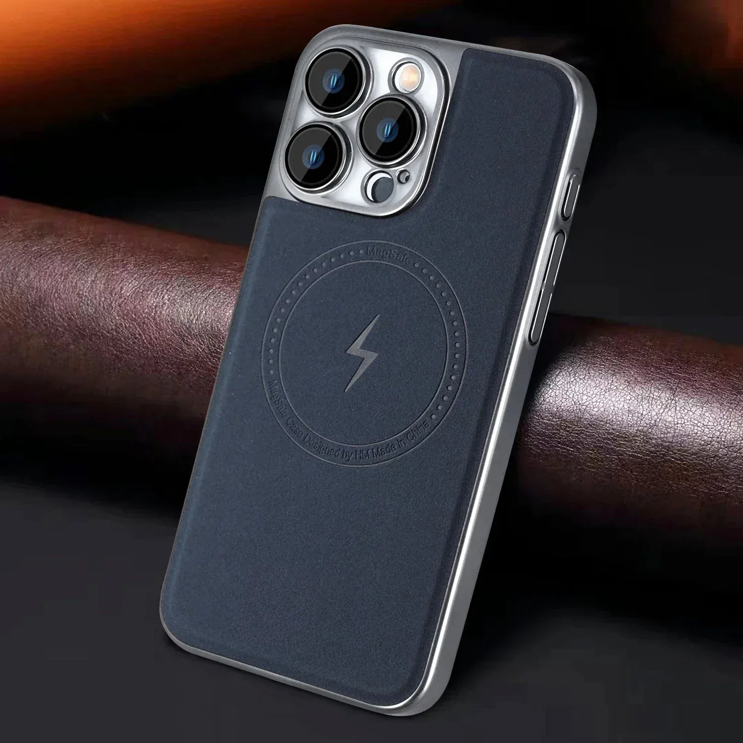 Electricity Magsafe Leather Case iPhone 11 Pro Max - Three