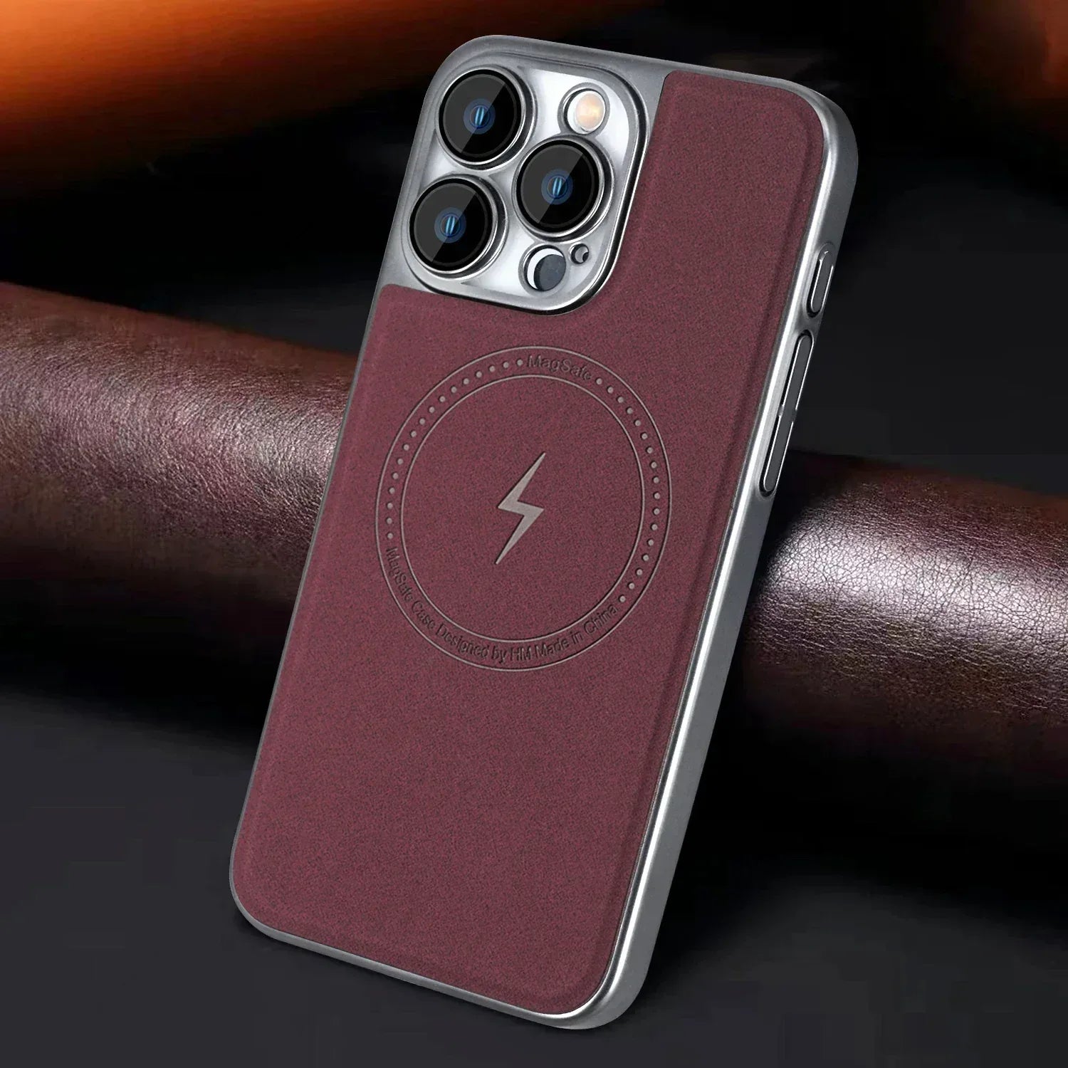 Electricity Magsafe Leather Case iPhone 13 Pro Max - Three
