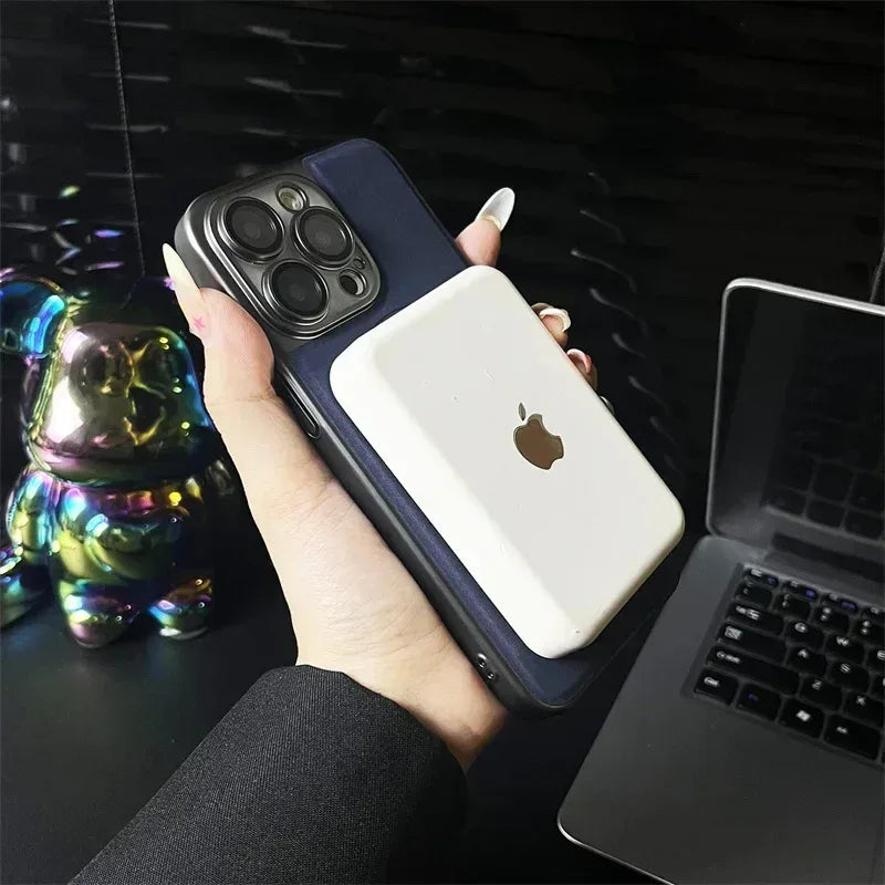 Electricity Magsafe Leather Case iPhone 14 Pro Max - Three