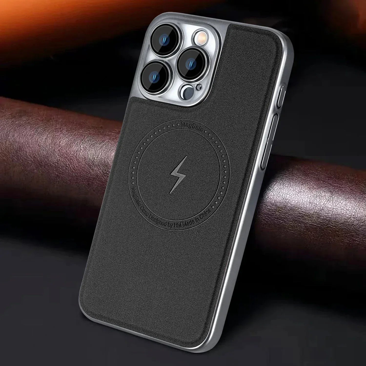 Electricity Magsafe Leather Case iPhone 14 Pro Max - Three