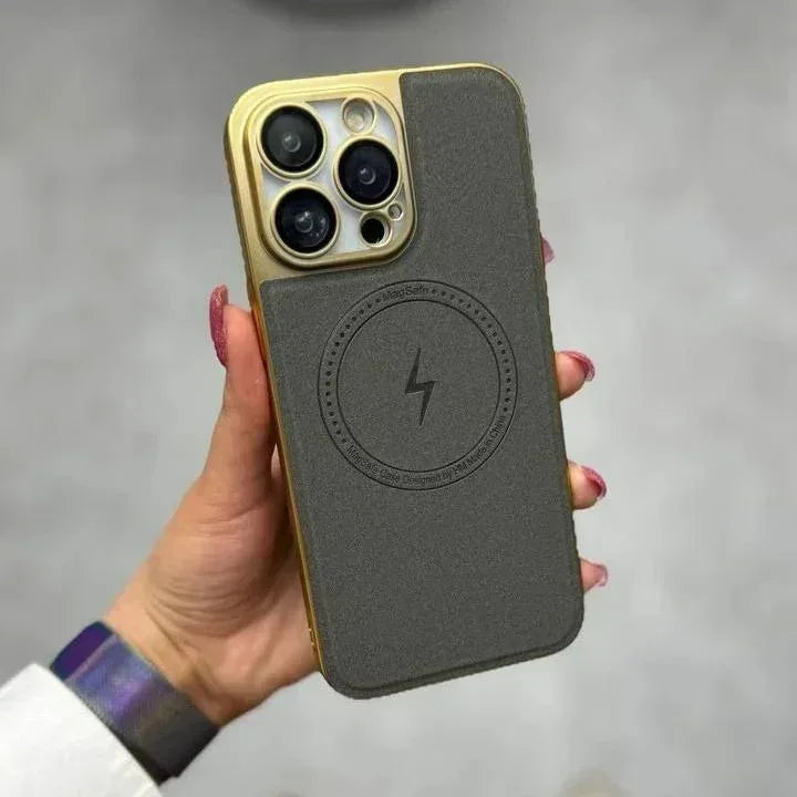 Electricity Magsafe Leather Case iPhone 11 Pro Max - Three