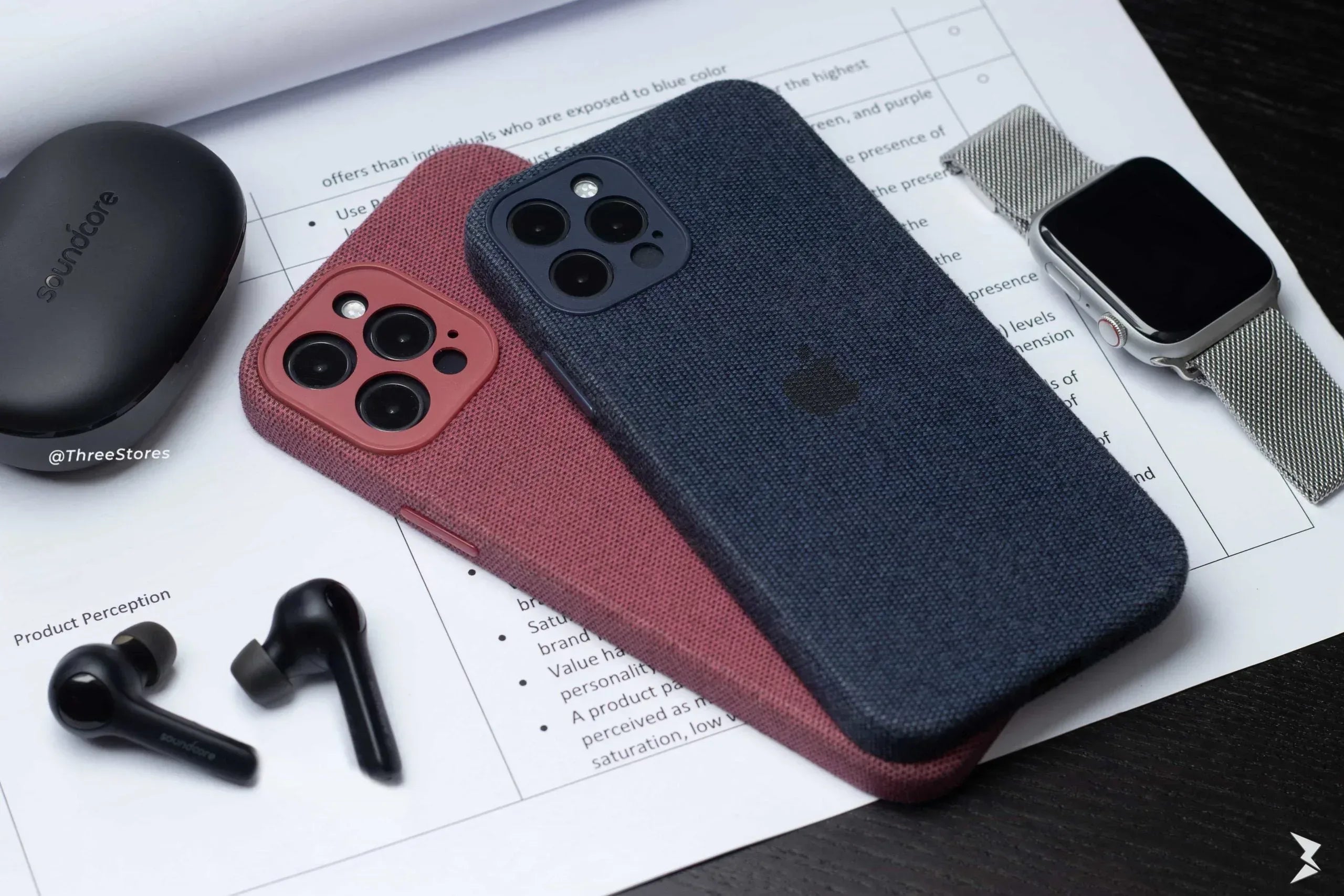 Fabric Camera Protection Case iPhone 11 Pro - Three