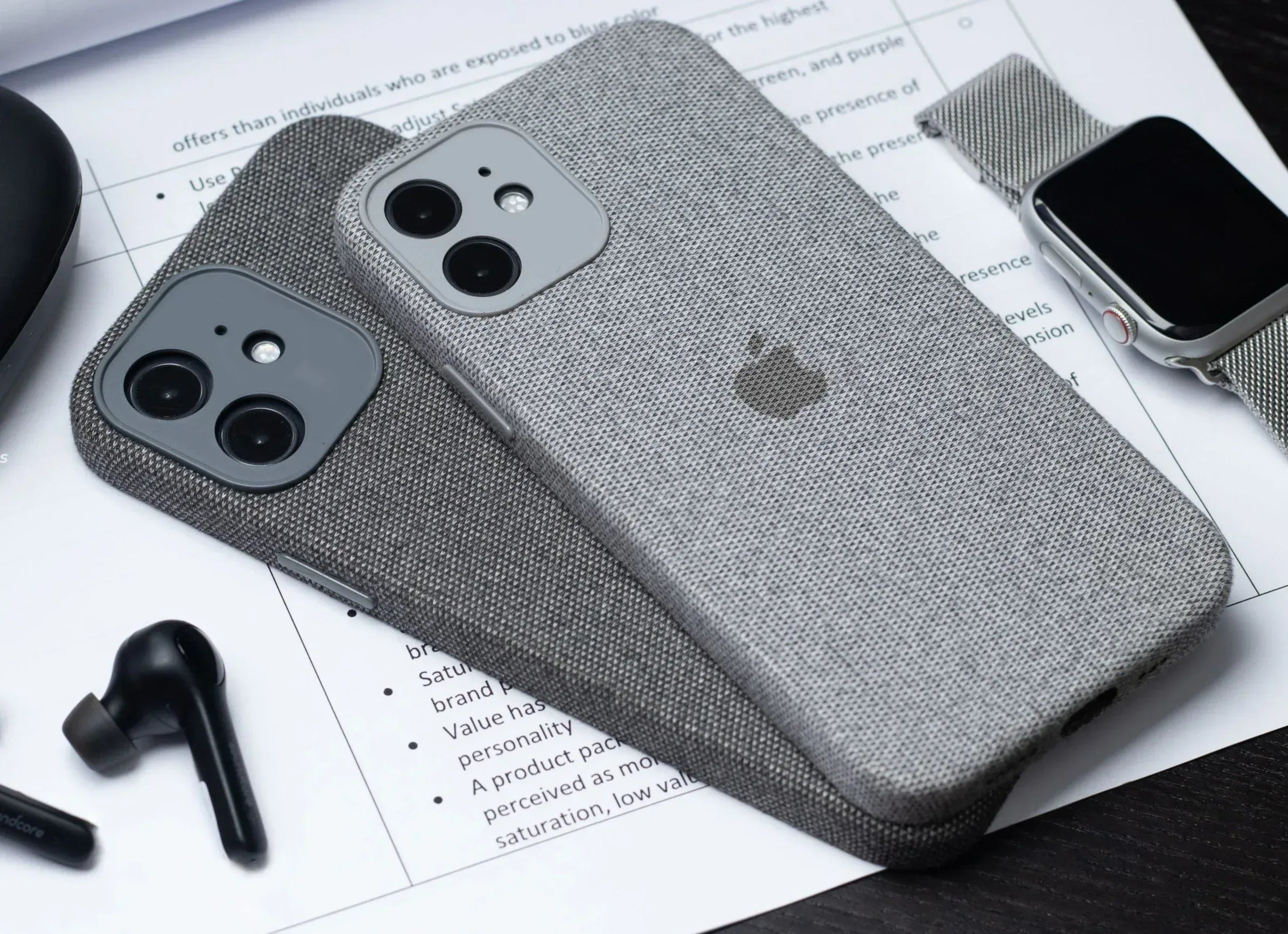 Fabric Camera Protection Case iPhone 12 - Three