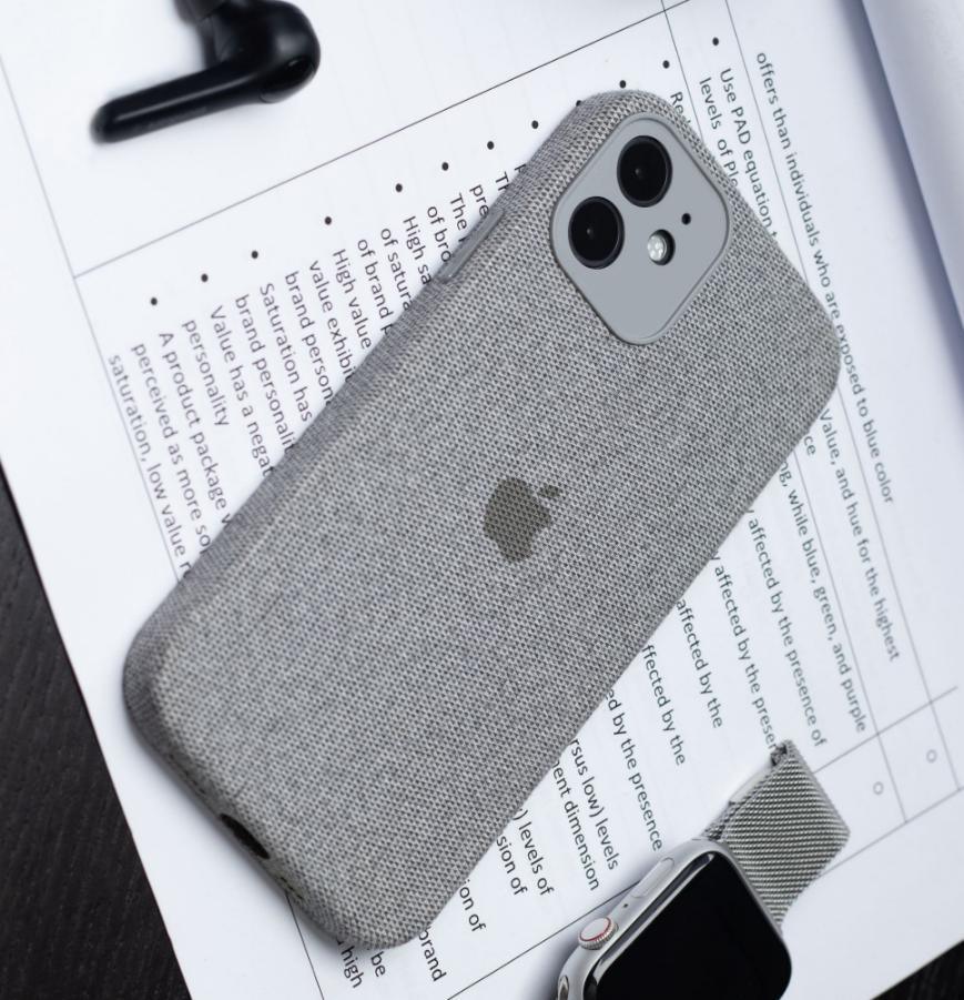 Fabric Camera Protection Case iPhone 12 - Three