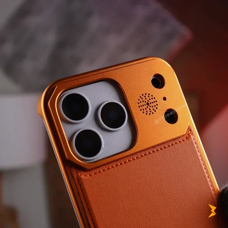 Fanshi Leather Back Magsafe Case iPhone 17 Pro Max - Three