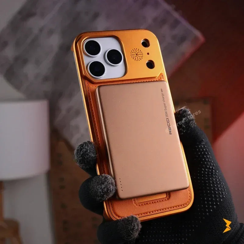 Fanshi Leather Back Magsafe Case iPhone 17 Pro Max - Three