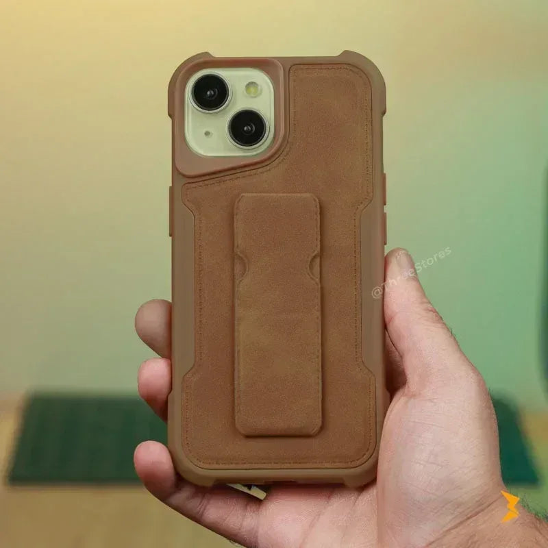 Firm Slim Stand Holder Case iPhone 15 - Three