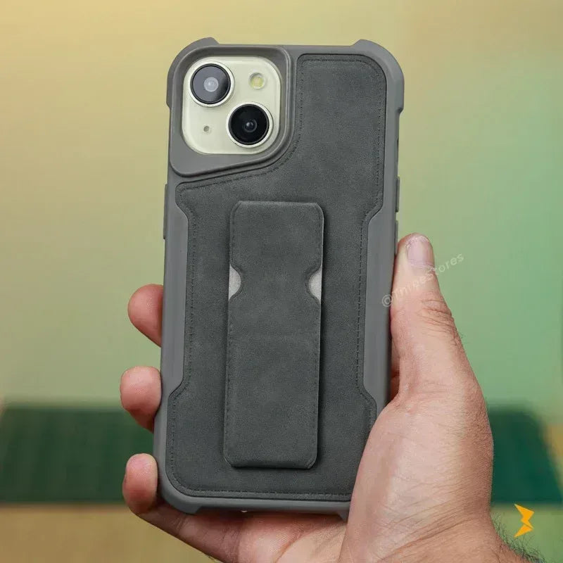 Firm Slim Stand Holder Case iPhone 15 - Three
