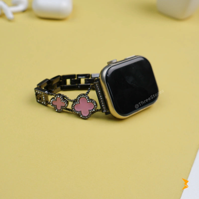 Flower Metal Watch Band For Apple Watch