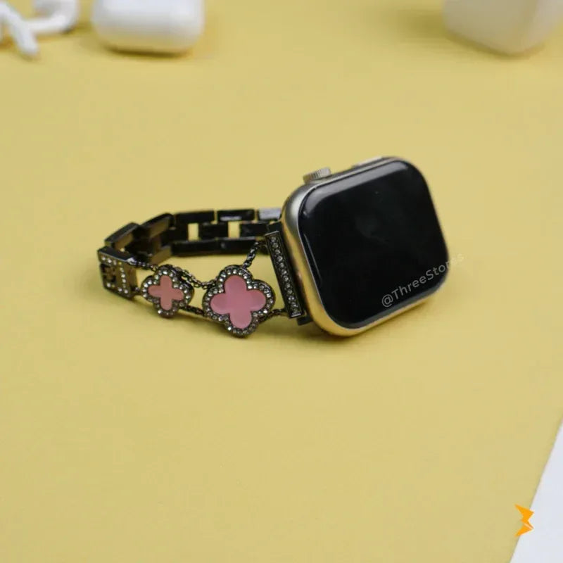 Flower Metal Watch Band For Apple Watch - Three