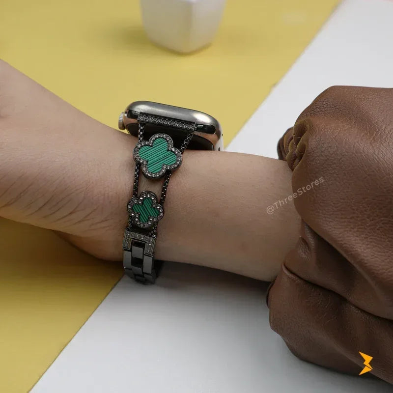 Flower Metal Watch Band For Apple Watch - Three