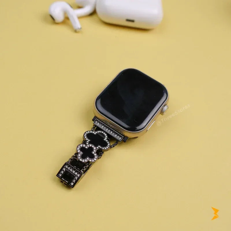Flower Metal Watch Band For Apple Watch - Three
