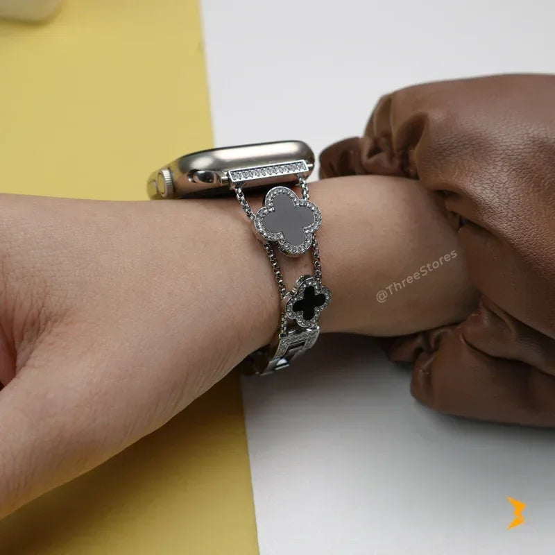 Flower Metal Watch Band For Apple Watch - Three