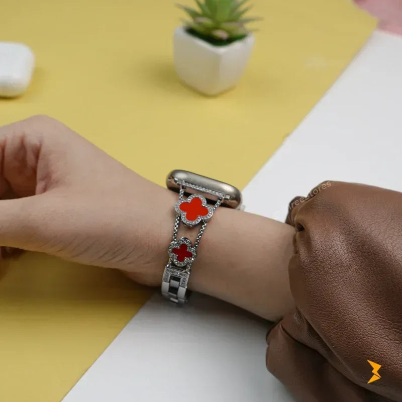 Flower Metal Watch Band For Apple Watch - Three