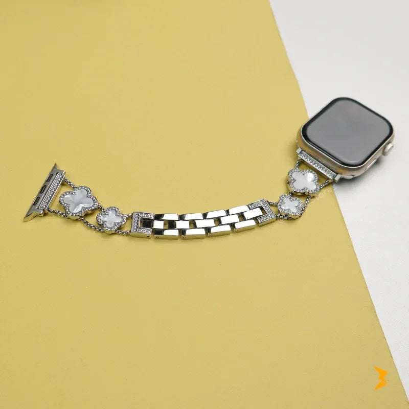 Flower Metal Watch Band For Apple Watch - Three