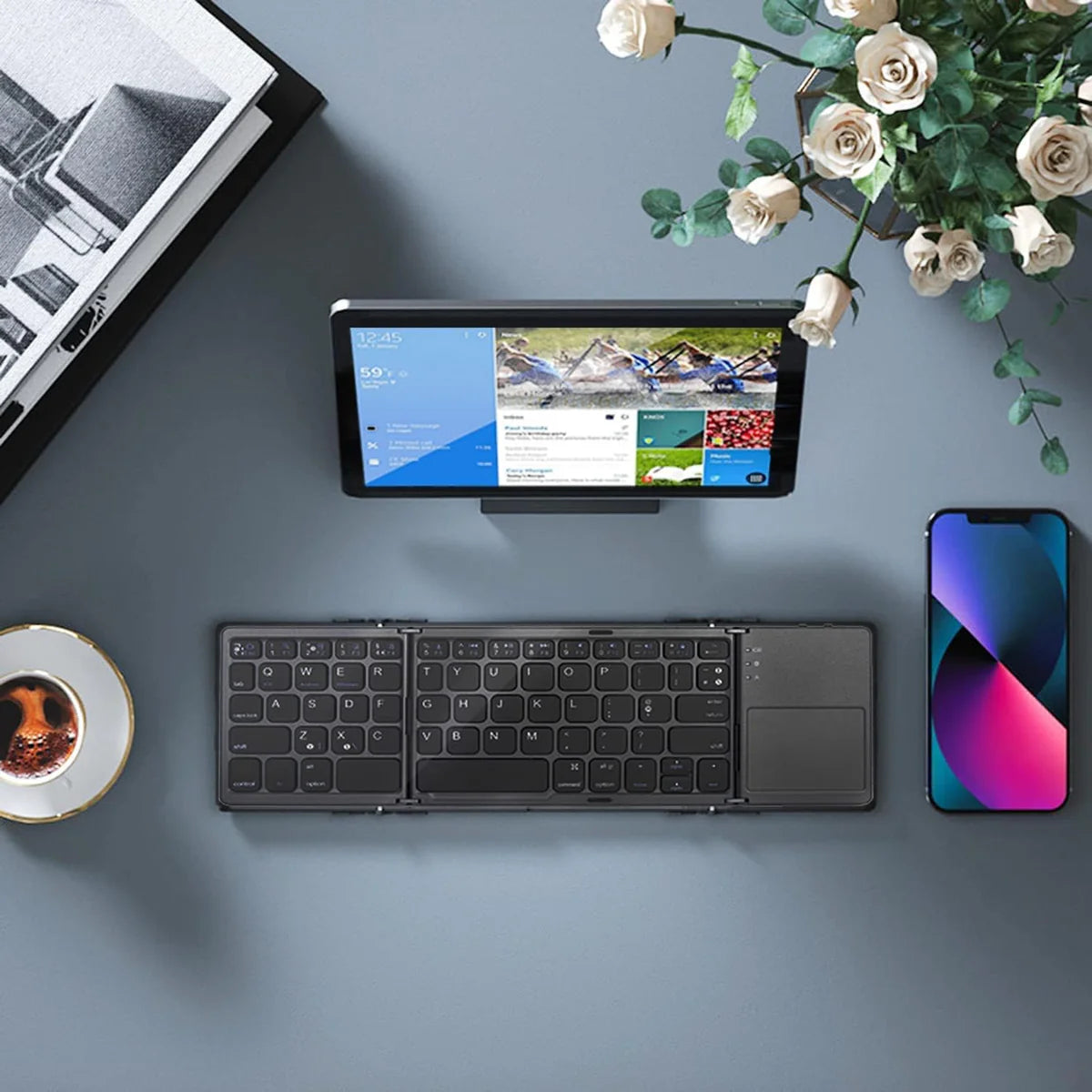 Mini Wireless Keyboard With Touchpad B033