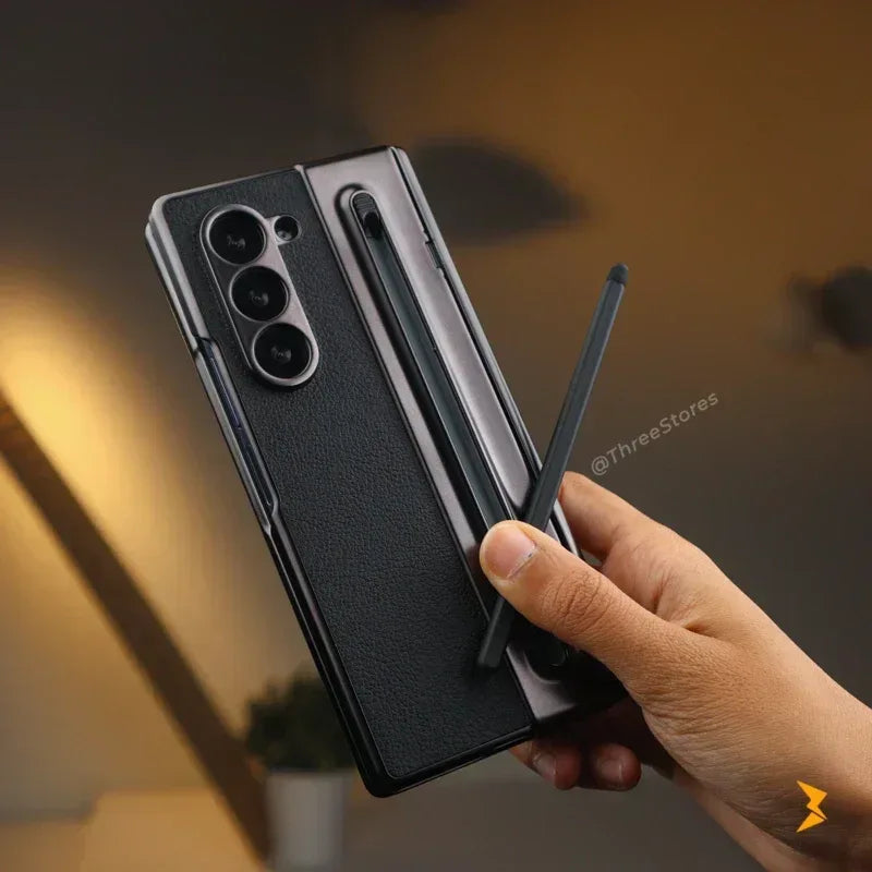 Foldino Leather Case with Pen Samsung Z Fold 7 - Three