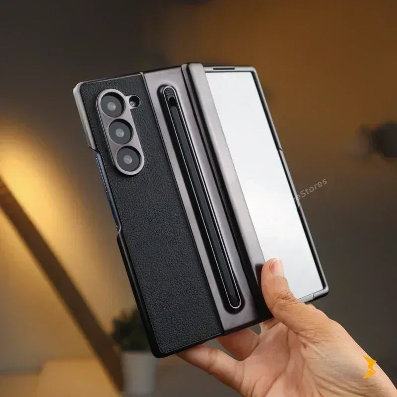 Foldino Leather Case with Pen Samsung Z Fold 7 - Three