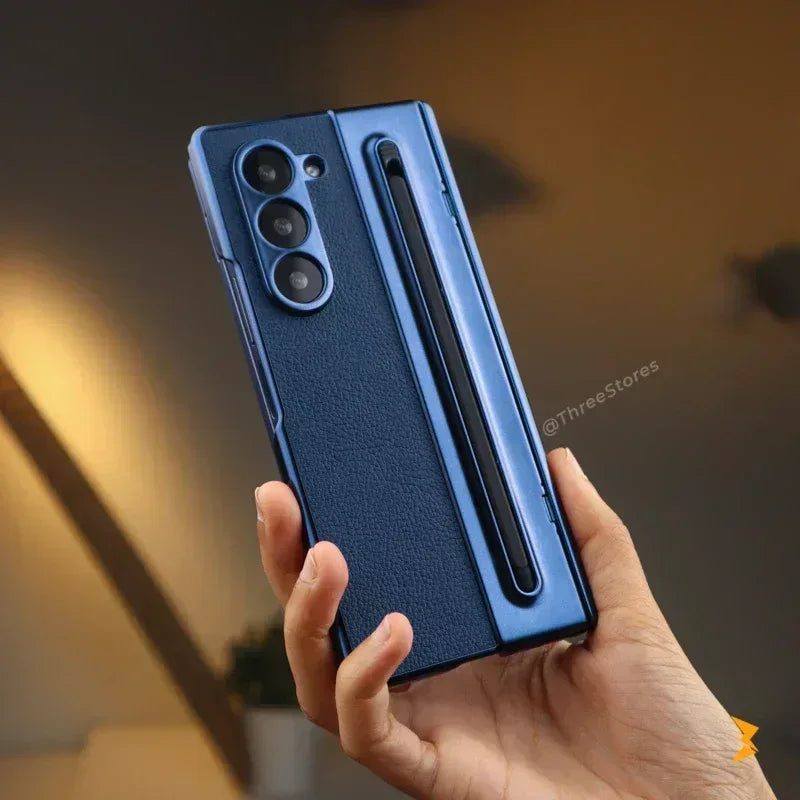 Foldino Leather Case with Pen Samsung Z Fold 7 - Three