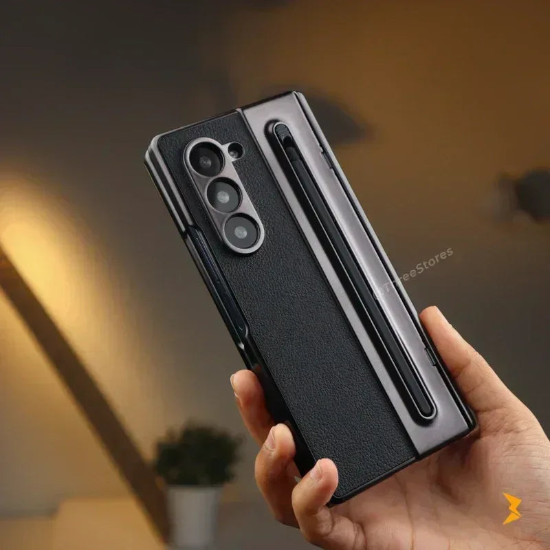 Foldino Leather Case with Pen Samsung Z Fold 7 - Three