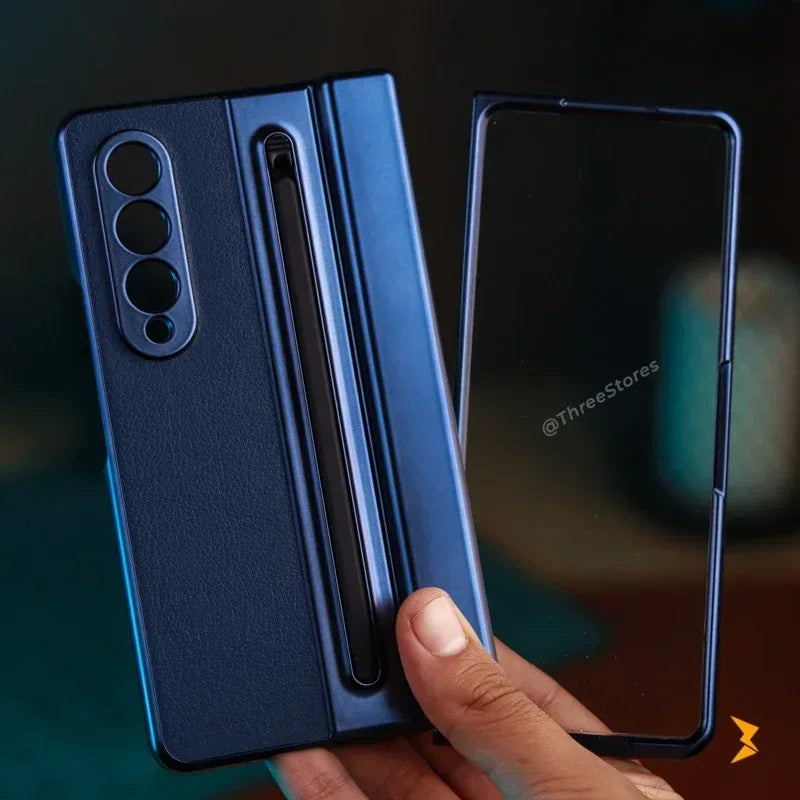 Foldino Leather Case with Pen Samsung Z Fold 5 - Three