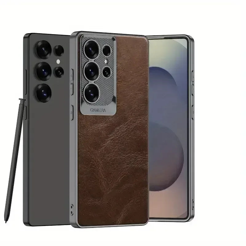 Forge Leather Camera Protection Case Samsung S25 Ultra - Three
