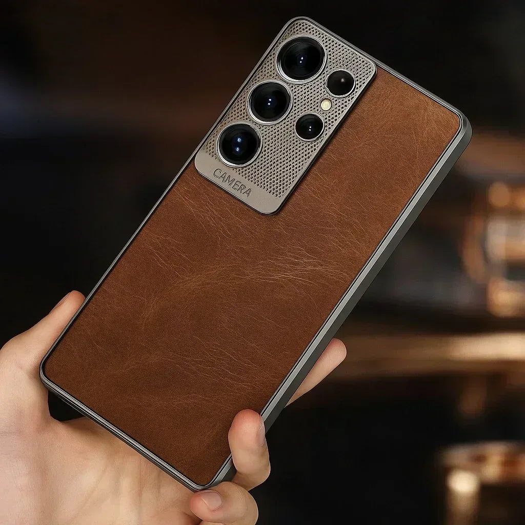 Forge Leather Camera Protection Case Samsung S25 Ultra - Three