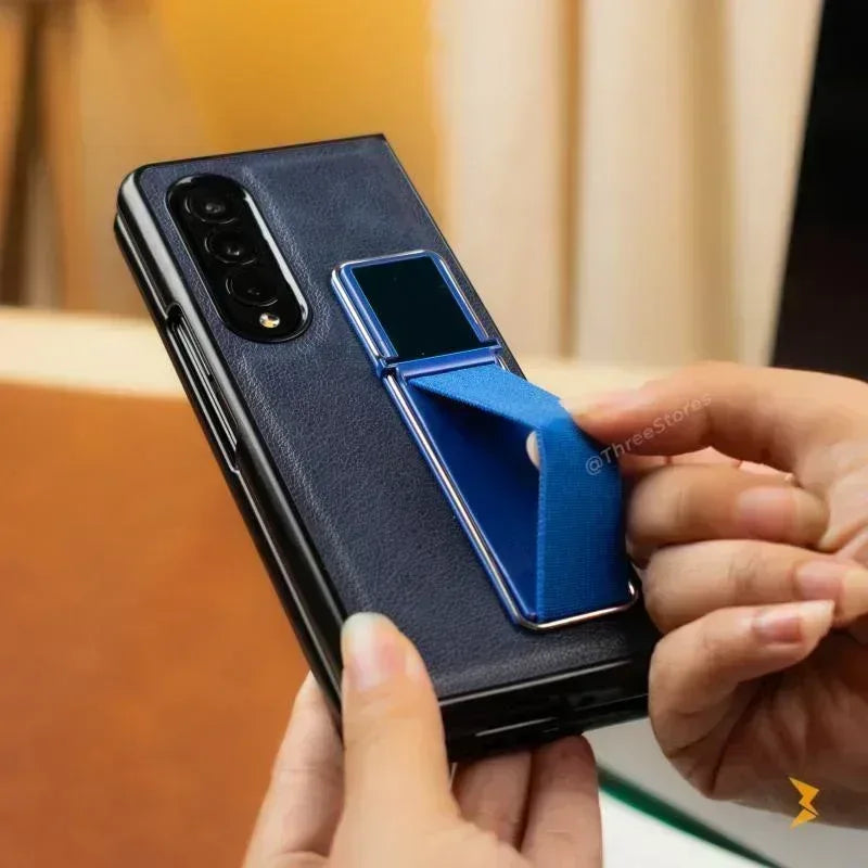 Genuine Stand Leather Case Samsung Z Fold 5 - Three
