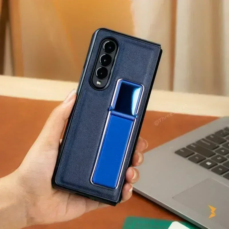 Genuine Stand Leather Case Samsung Z Fold 5 - Three