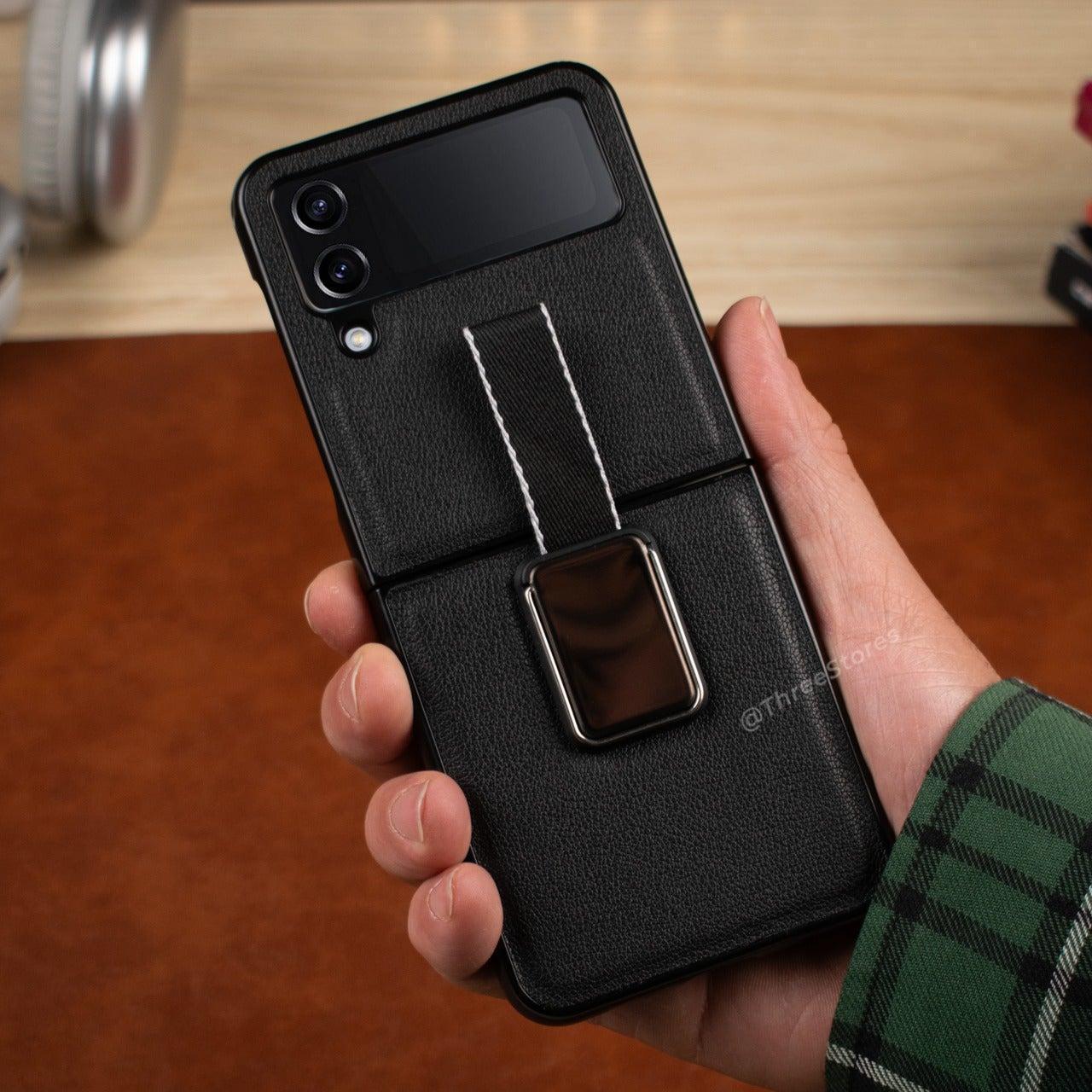 Genuine Stand Leather Case Samsung Z Flip 5 - Three