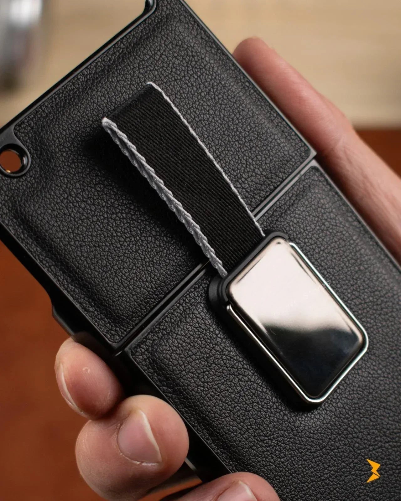 Genuine Stand Leather Case Samsung Z Flip 3 - Three