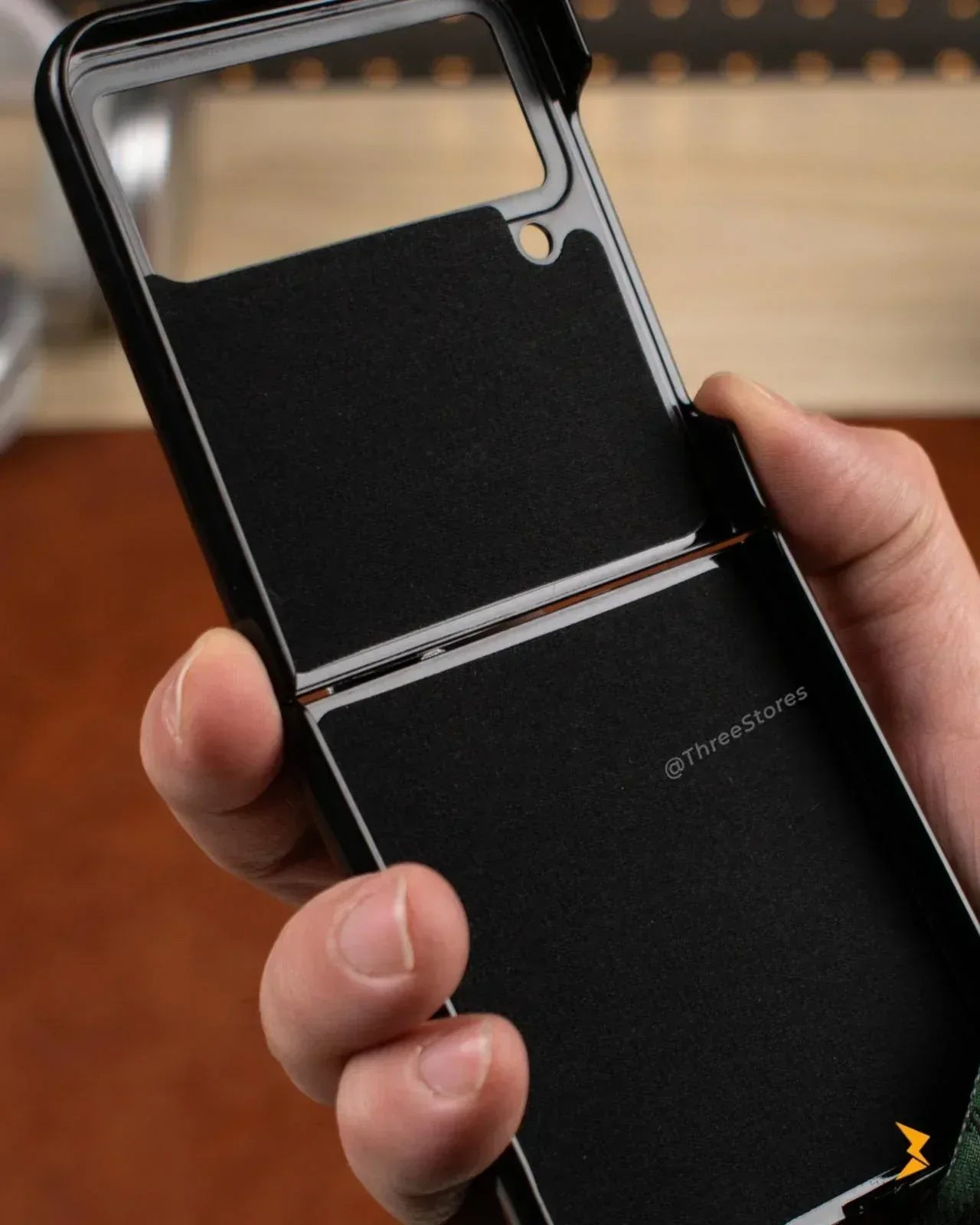 Genuine Stand Leather Case Samsung Z Flip 4 - Three