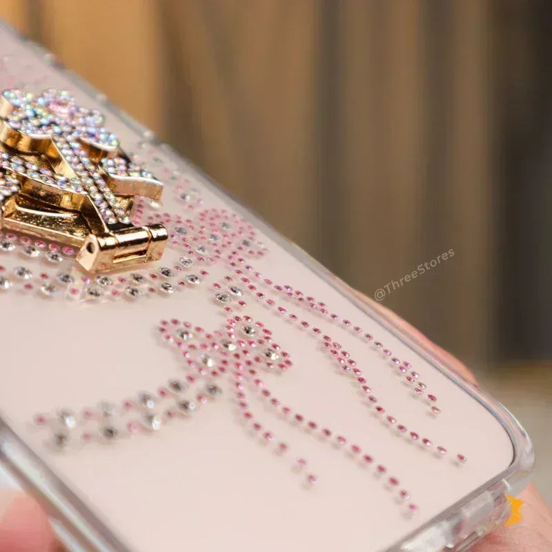 Glitter Shapes Stand Case iPhone 16 Pro Max - Three