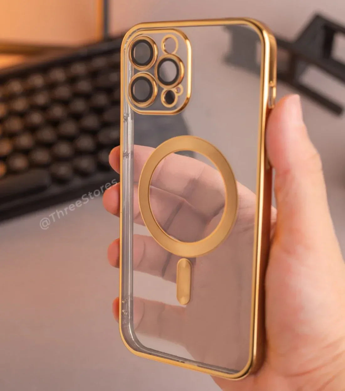 Glossy Magsafe Camera Protection Case iPhone 12 Pro - Three