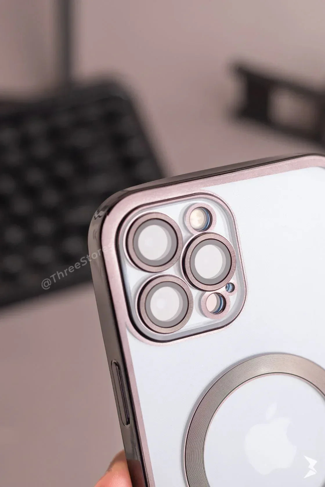 Glossy Magsafe Camera Protection Case iPhone 15 Pro Max - Three