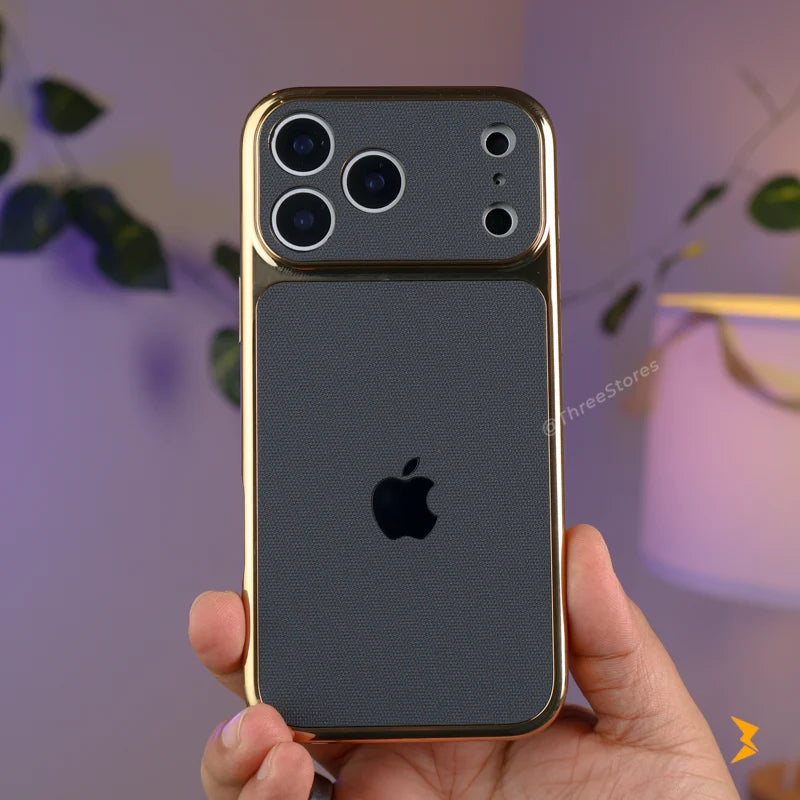 Golden Frame Fabric Case iPhone 17 Pro Max