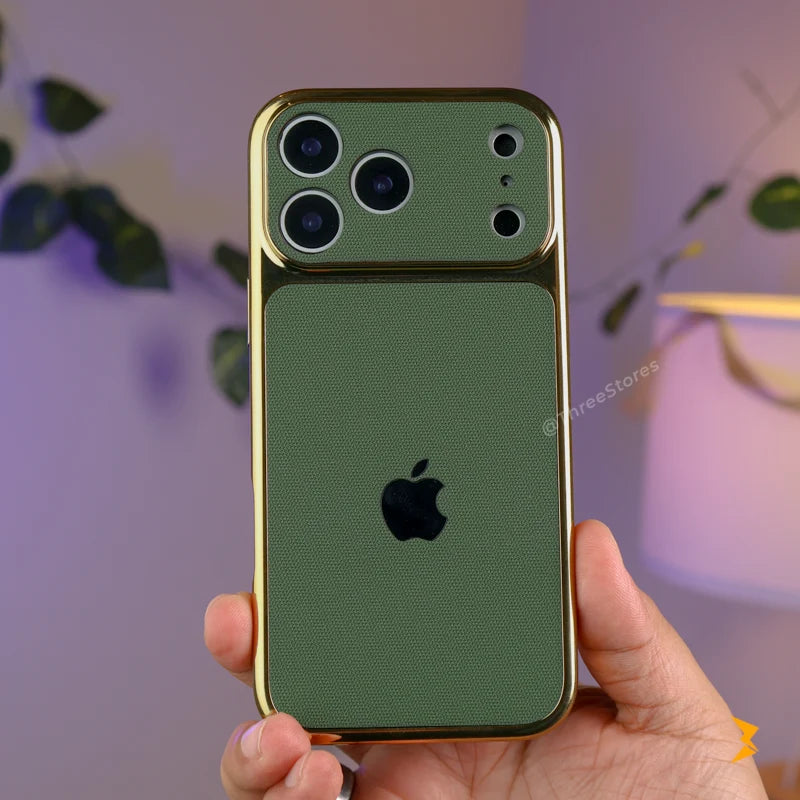 Golden Frame Fabric Case iPhone 17 Pro Max