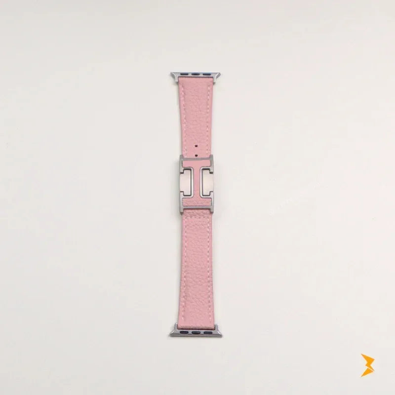 Green Hast Leather Band For Apple Watch - Three