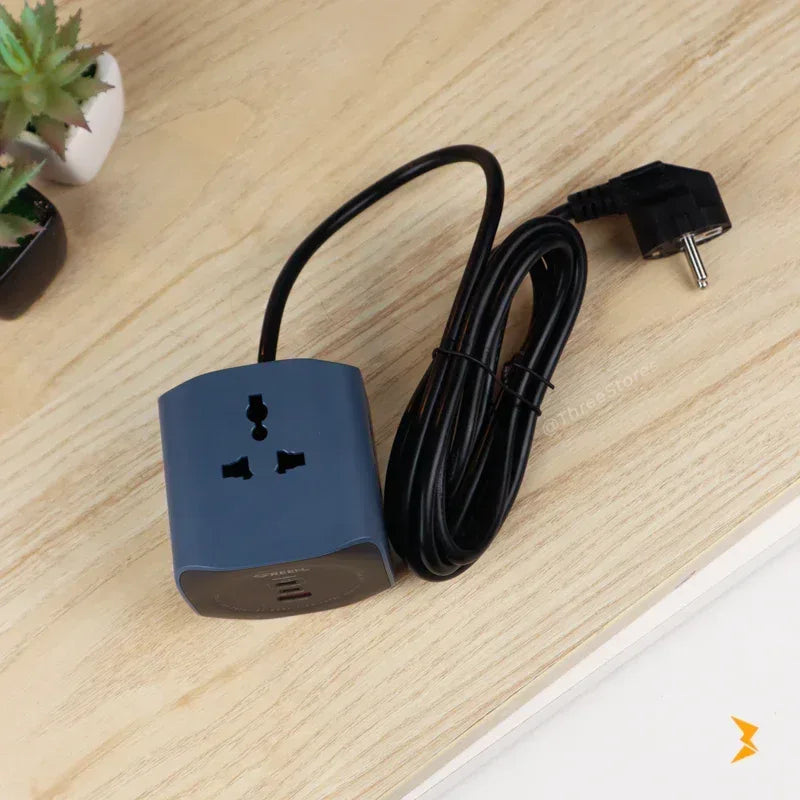 Green Power Socket Cube 6 in 1 - Three